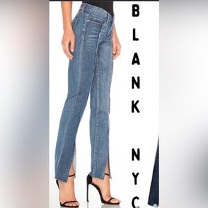 Blank NYC Women’s  Two-Tone Straight Jeans